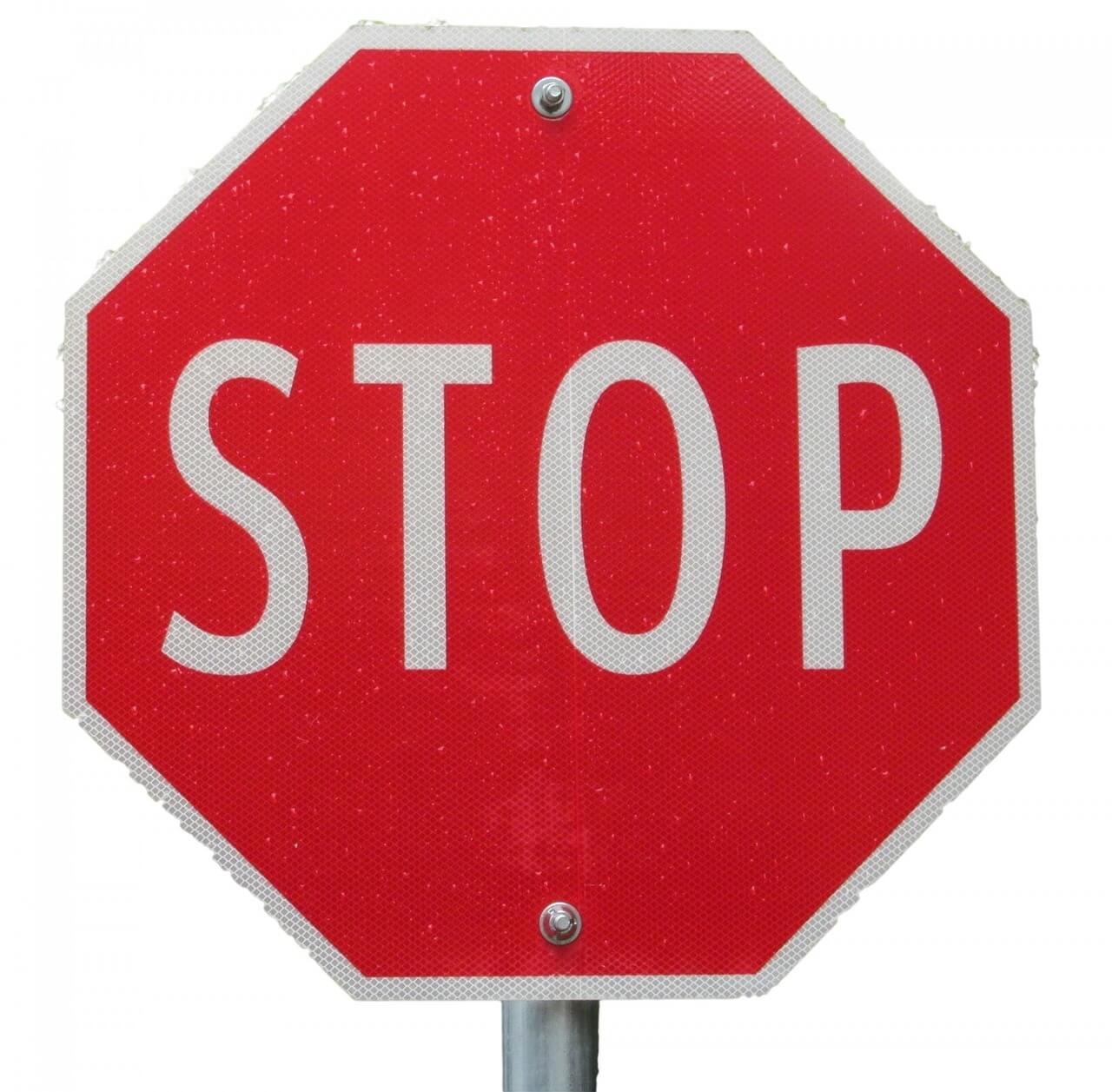 Знак stop